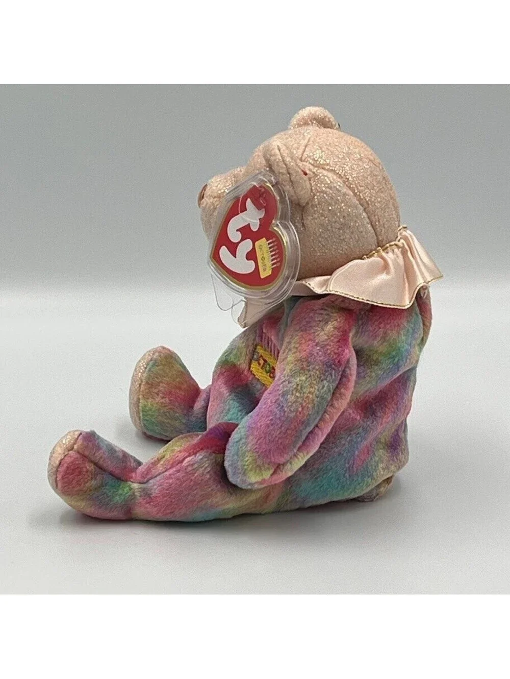 October Birthday Bear Vintage 2001 Ty Beanie Babies Opal MWMTS Tag Protector